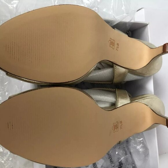 Caparros Women's Philomena Evening Wedding Sandals Gold Metallic Size 7.5M - Picture 7 of 8